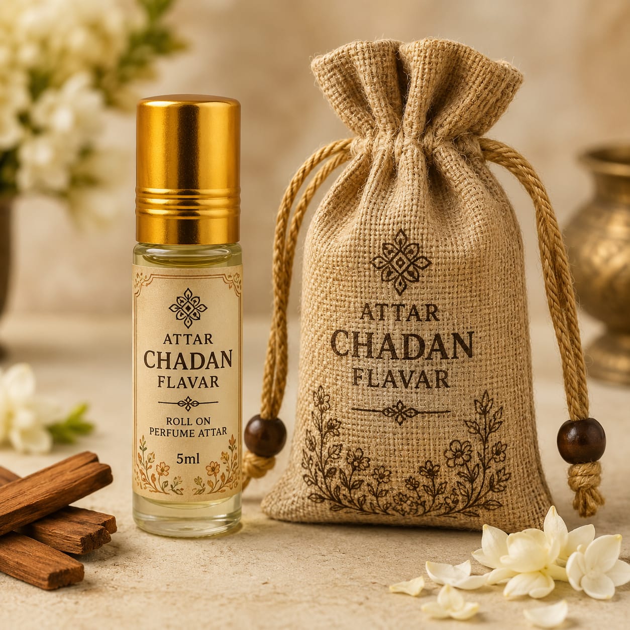 "VISHWANATH AYURVEDA Primium Sandalwood Attar - Luxury Alcohol - FreeFragrance "