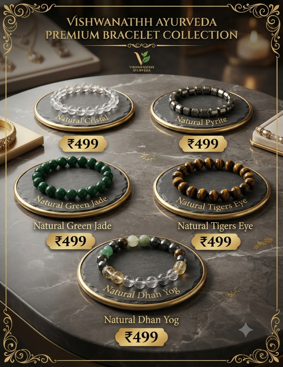 VISHWANATHH Ayurveda Certified Natural Healing Gemstone Bracelets