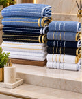 "Micro  gold embroidery Towel  and hand towel"