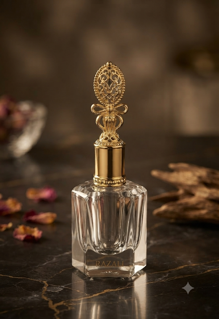 Introducing RAZALI a fragrance that defines opulence and timeless elegance.